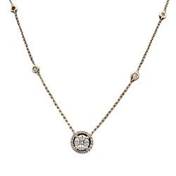 Collier Pendentif en or jaune et diamants