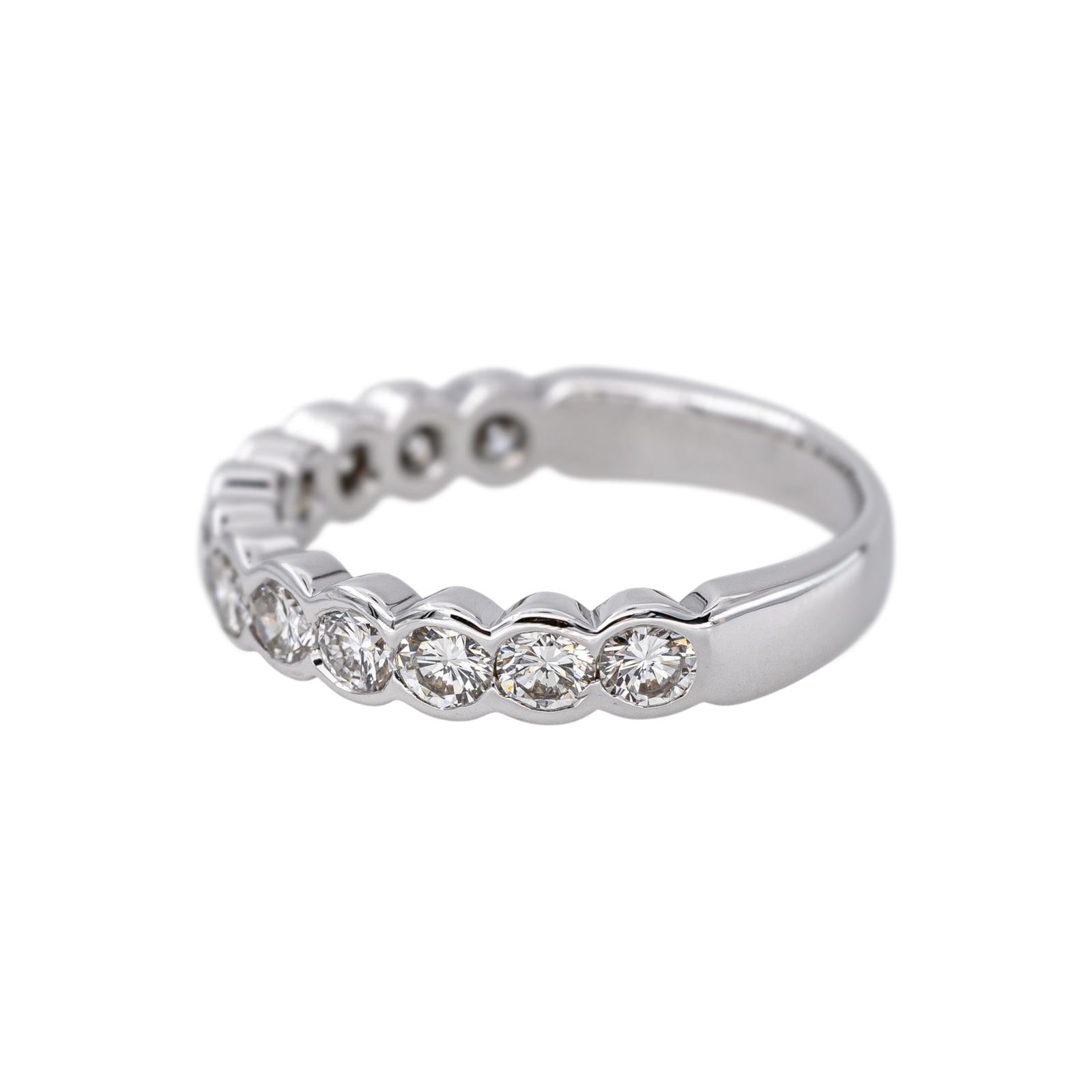 Bague Demi-alliance Or blanc Diamant