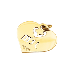Pendentif O.J.Perrin, "Coeur Légendes", en or jaune.