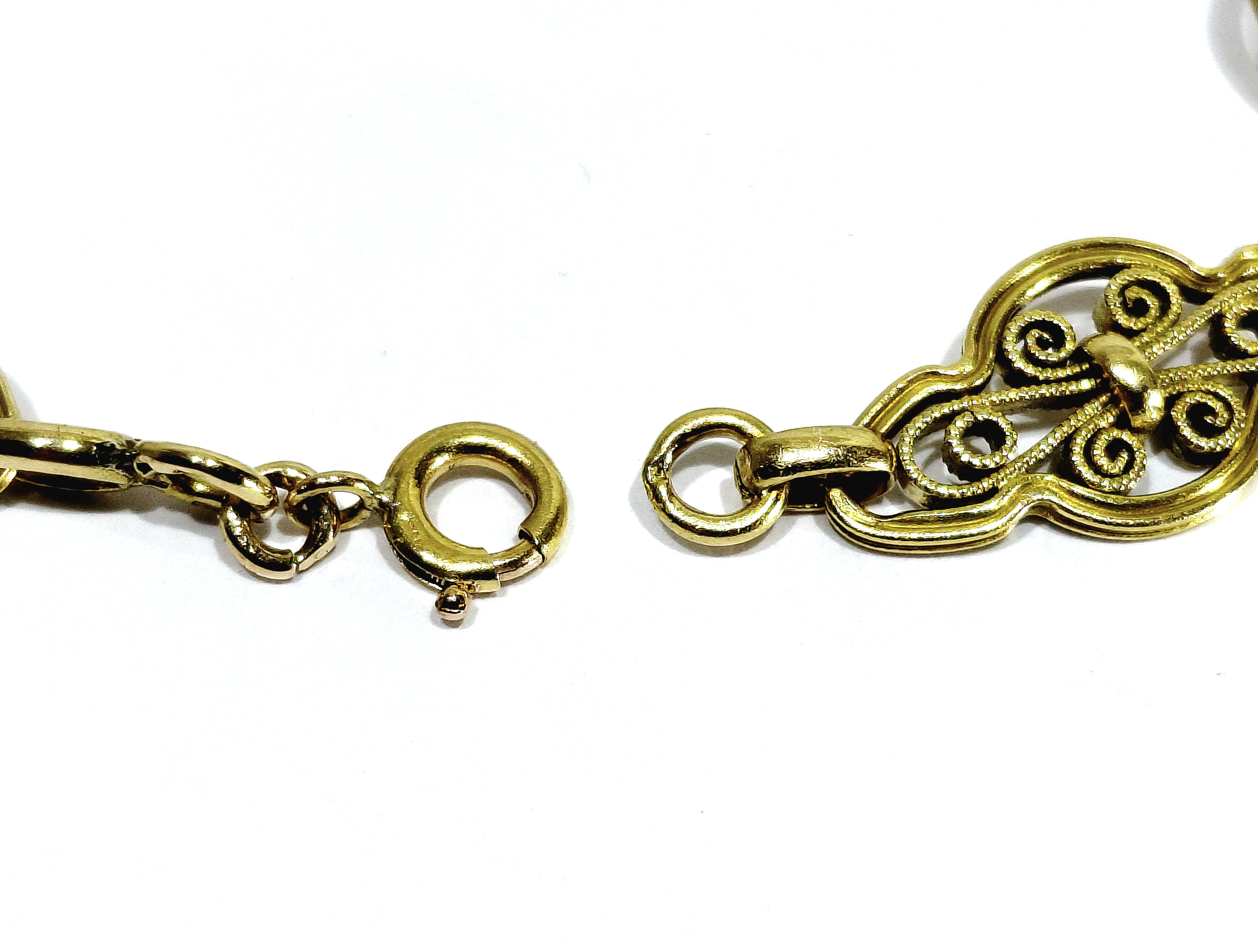Bracelet en or jaune Art Nouveau / Art Déco