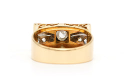 Bague Tank en or blanc, or jaune et diamants