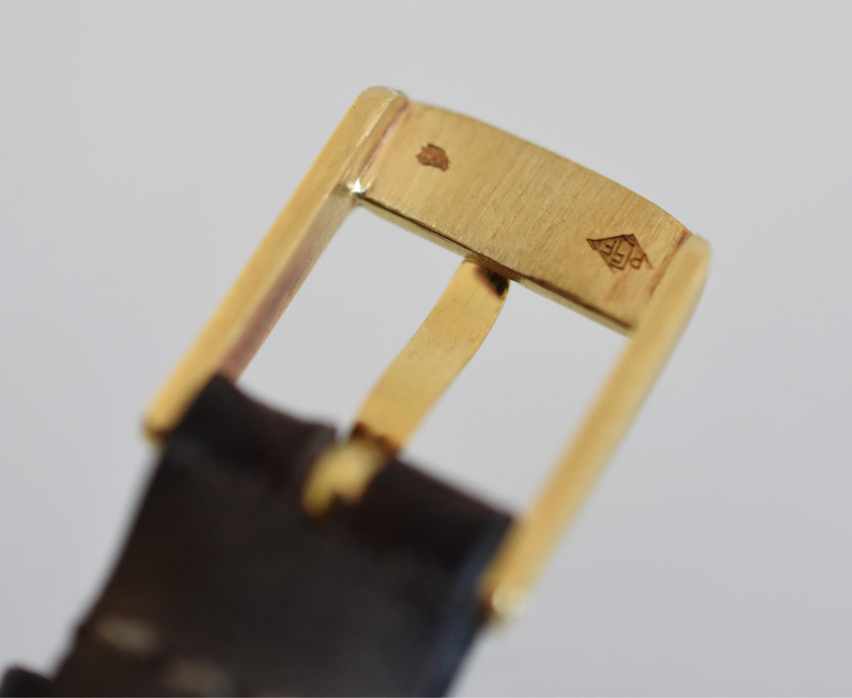 Montre VACHERON CONSTANTIN POUR CHAUMET en or jaune, cuir et diamants