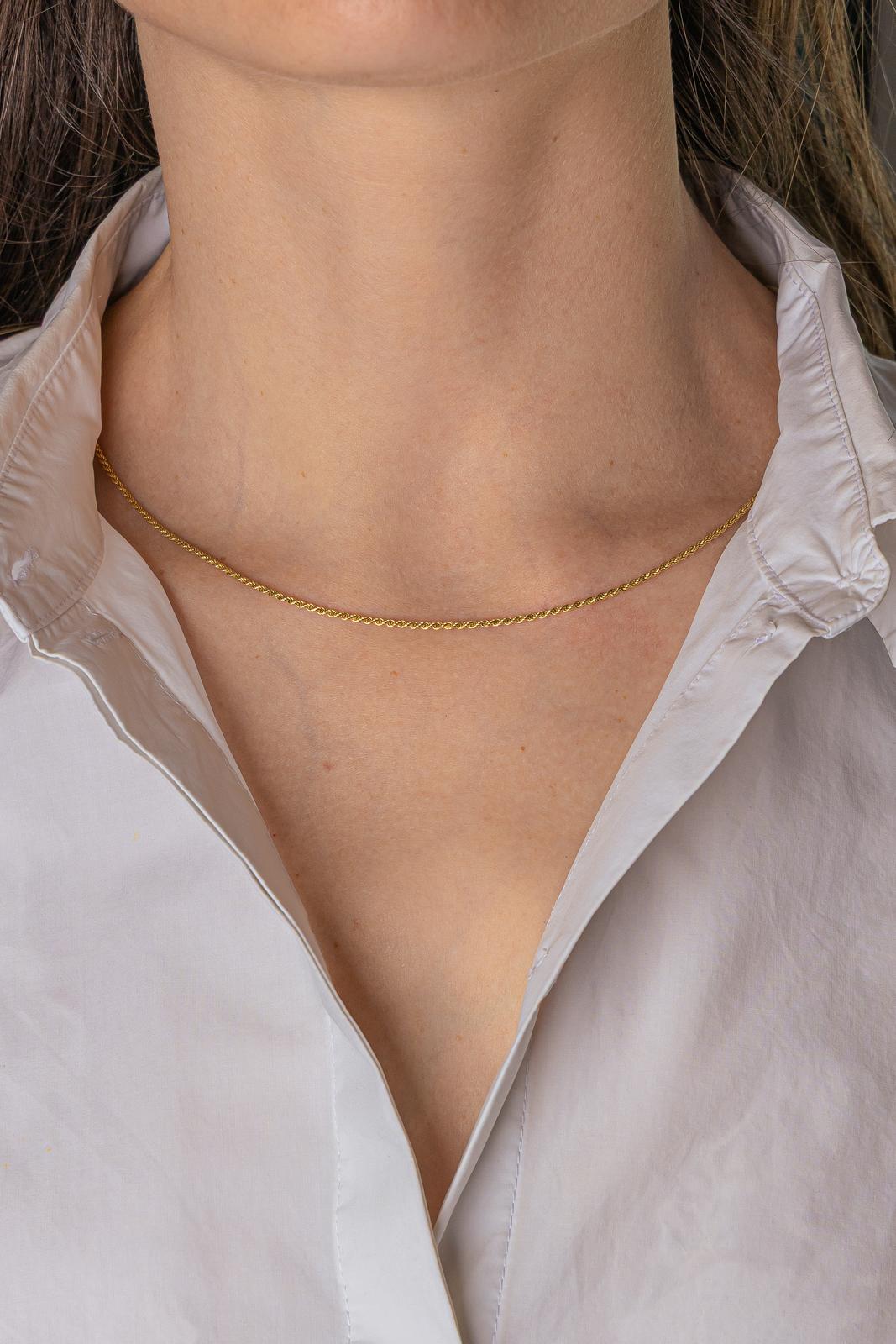 Collier Maille corde Or jaune