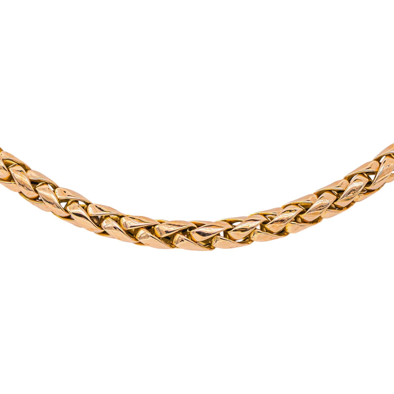 Collier Maille tressée Or rose