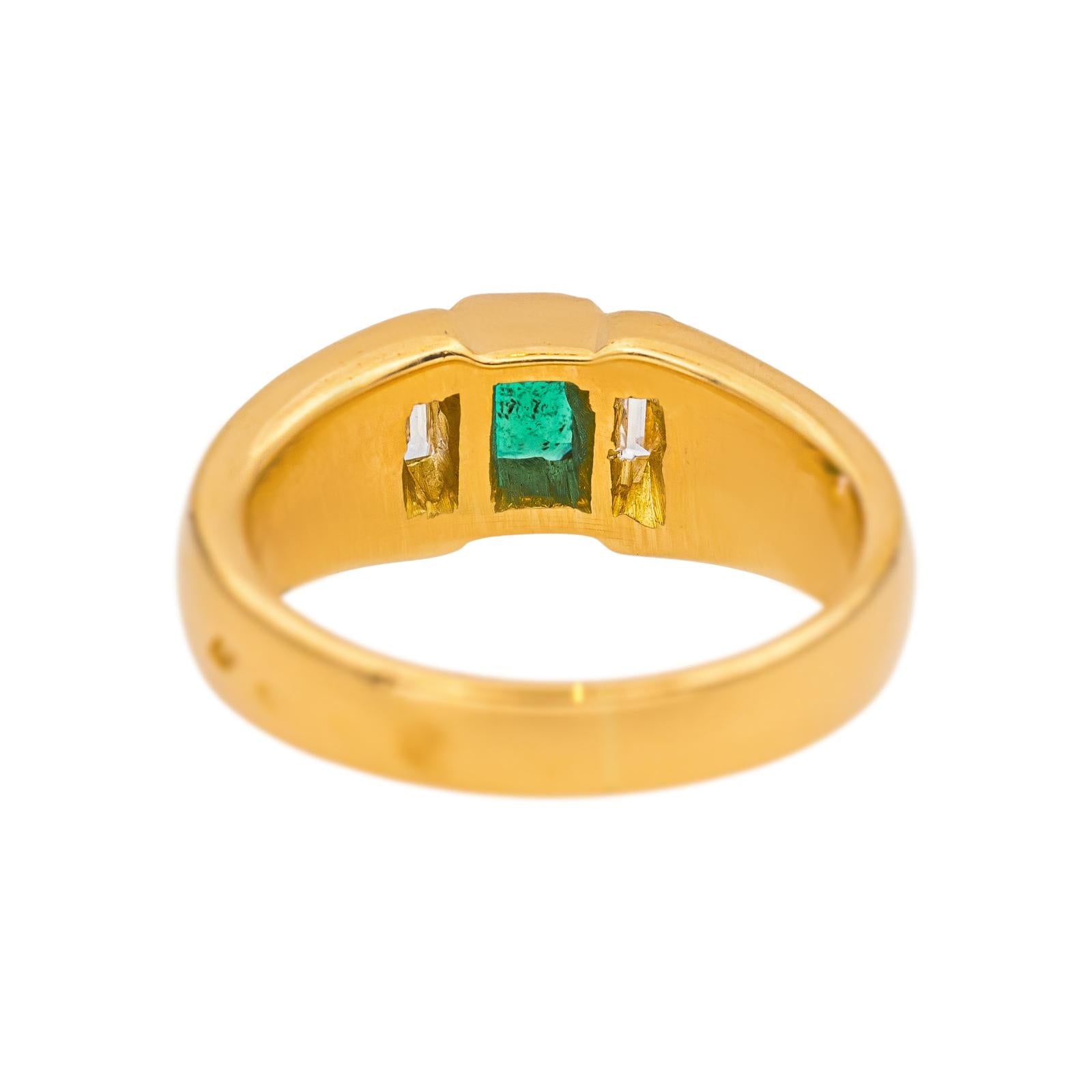 Bague Or jaune Emeraude