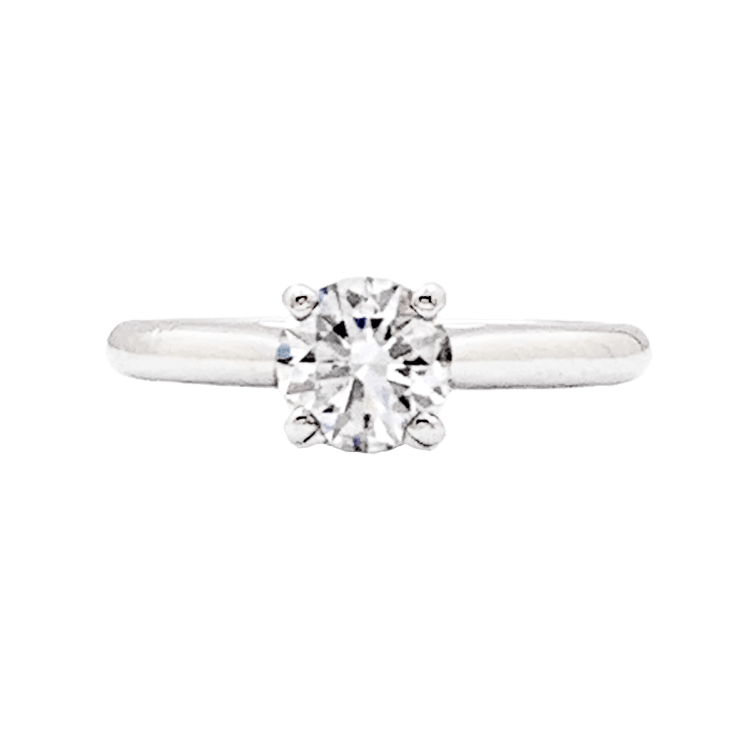 Solitaire Cartier, "1895", platine.