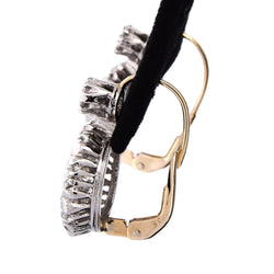 Boucles d'oreilles Dormeuses en platine et diamants