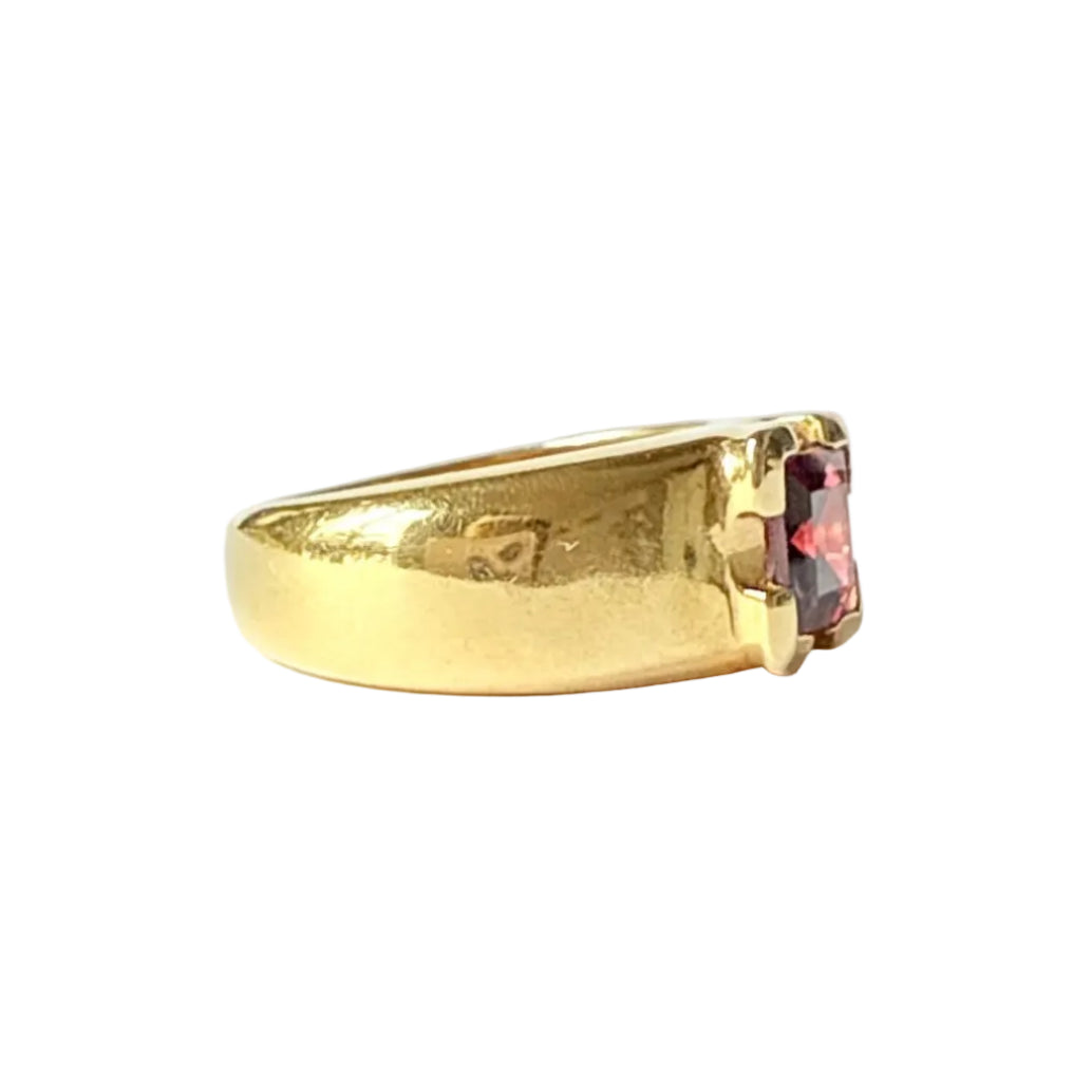 Bague Bandeau en or jaune et tourmaline