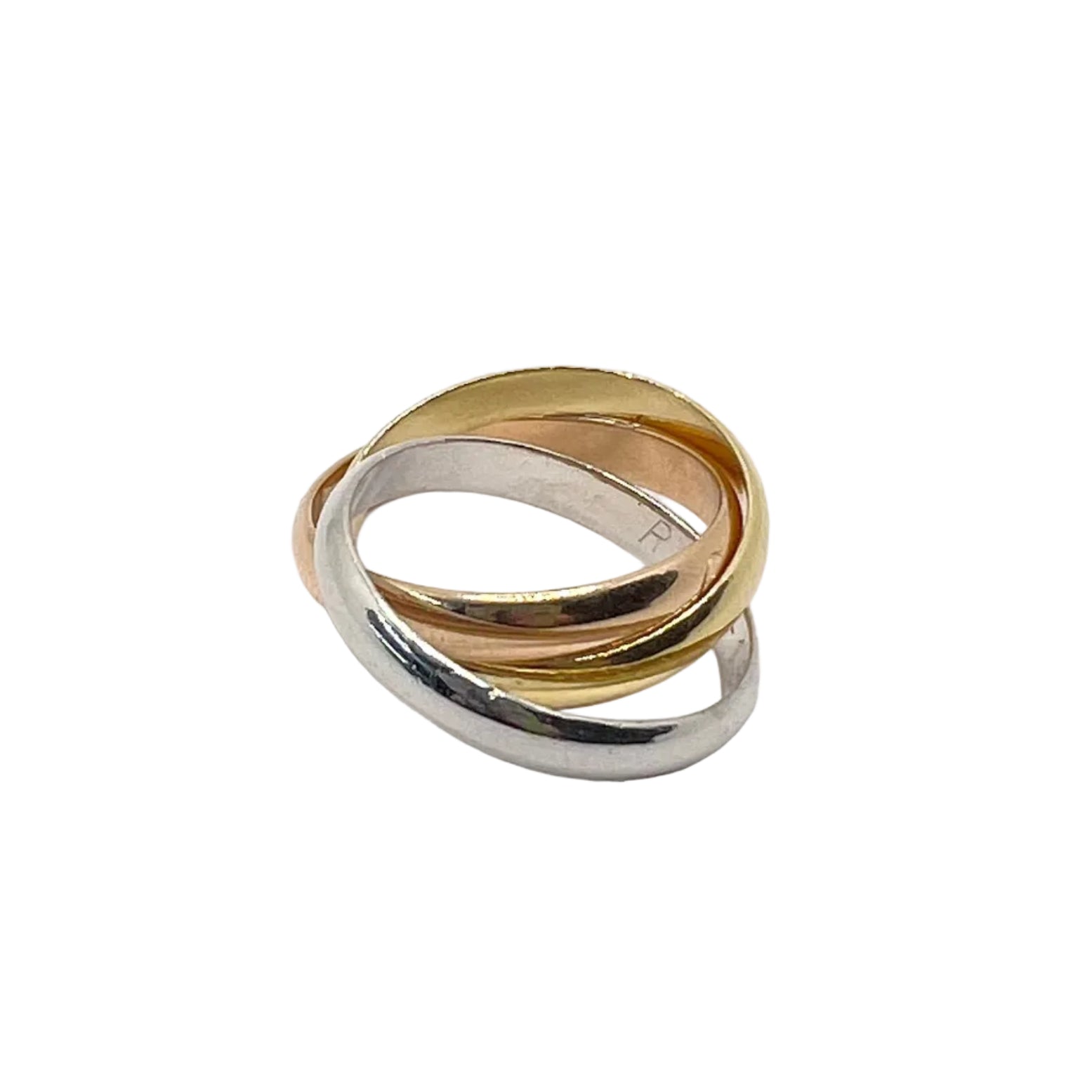 Bague Alliance CARTIER "Trinity" en or blanc, or jaune et or rose
