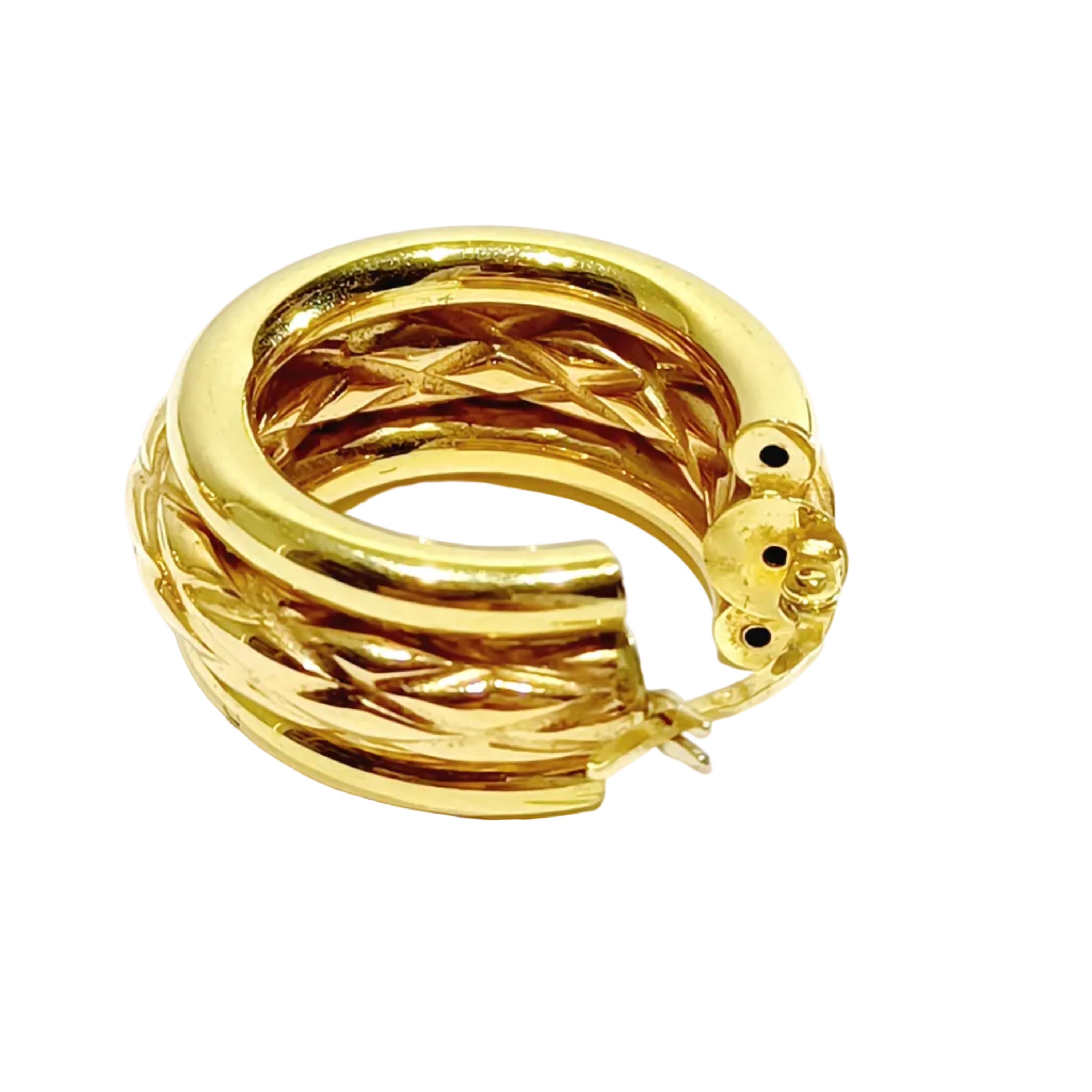 Earrings Creoles in yellow gold