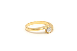Bague Solitaire en or jaune et diamant