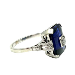 Bague Cocktail en or blanc, saphir et diamants