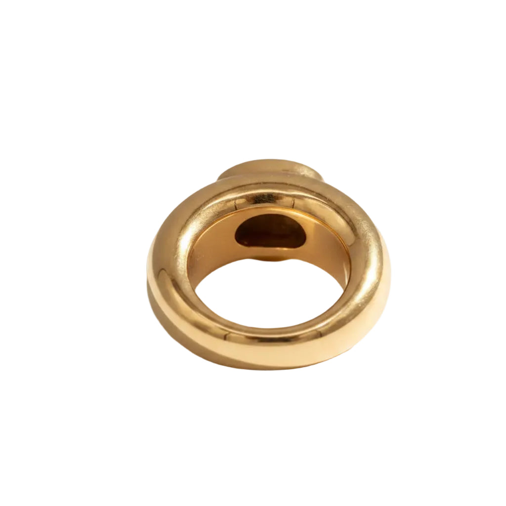 Bague Jonc en or jaune et rubis