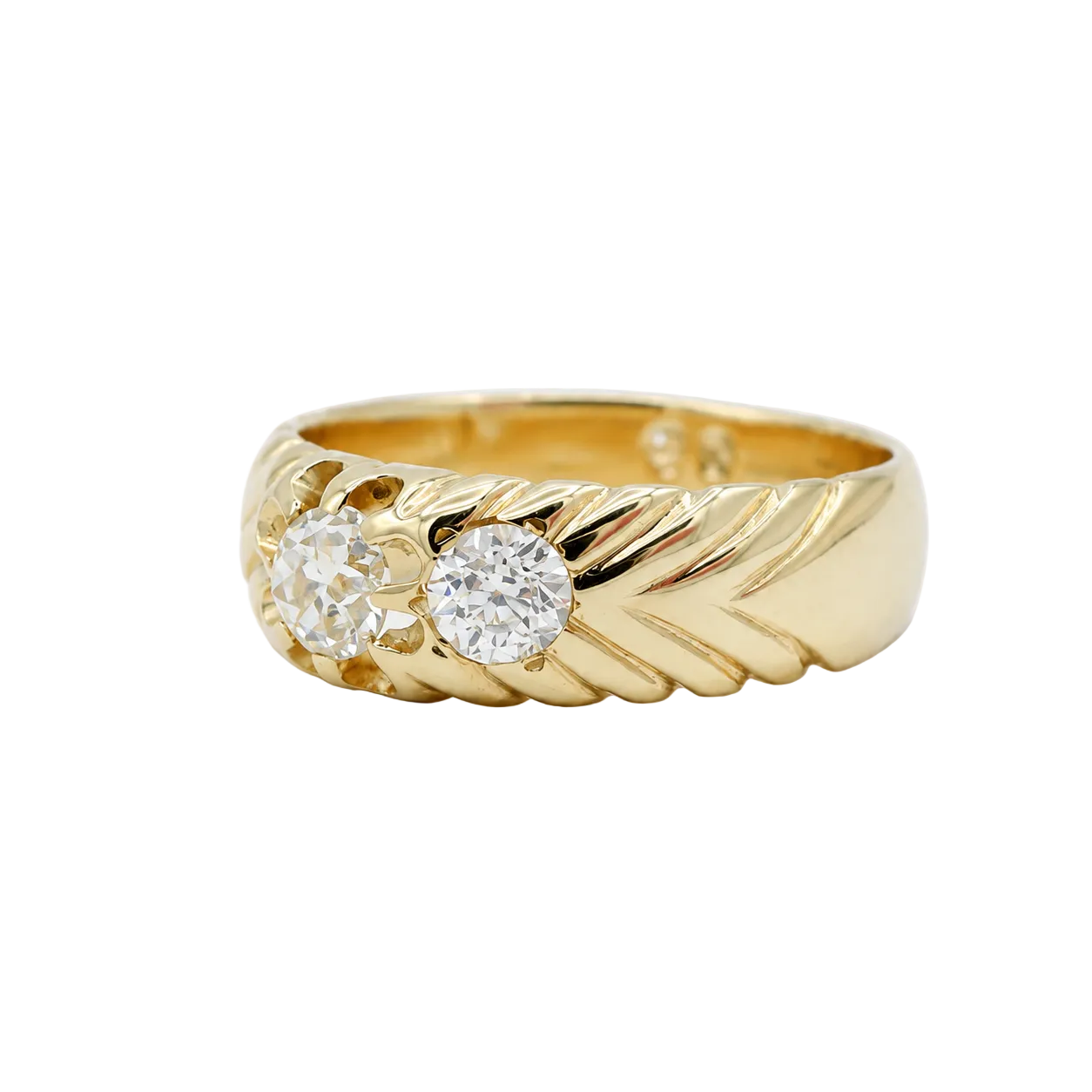 Bague Trilogie en or jaune et diamants