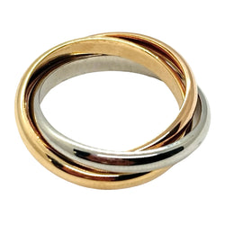 Bague Alliance en or blanc, or jaune et or rose