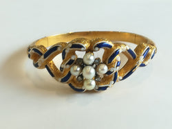Bracelet ancien Or Email Perles Diamants