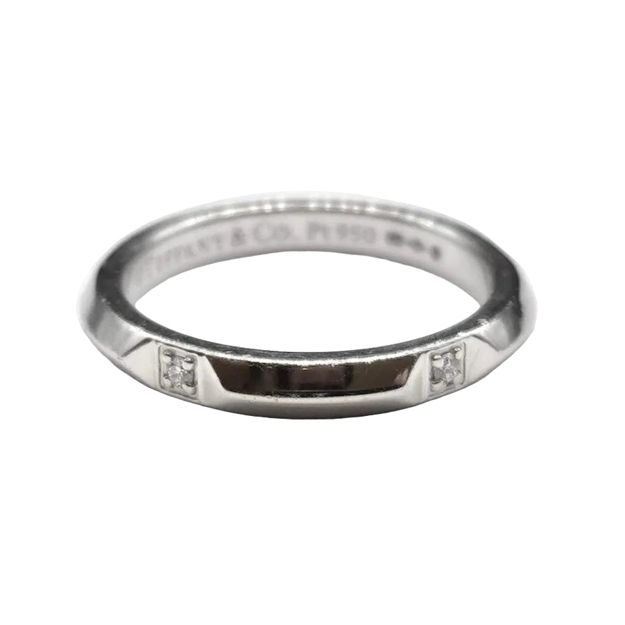 Bague Alliance TIFFANY & CO. "Tiffany True" en platine et diamants
