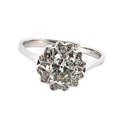 Bague Marguerite en or blanc et diamants