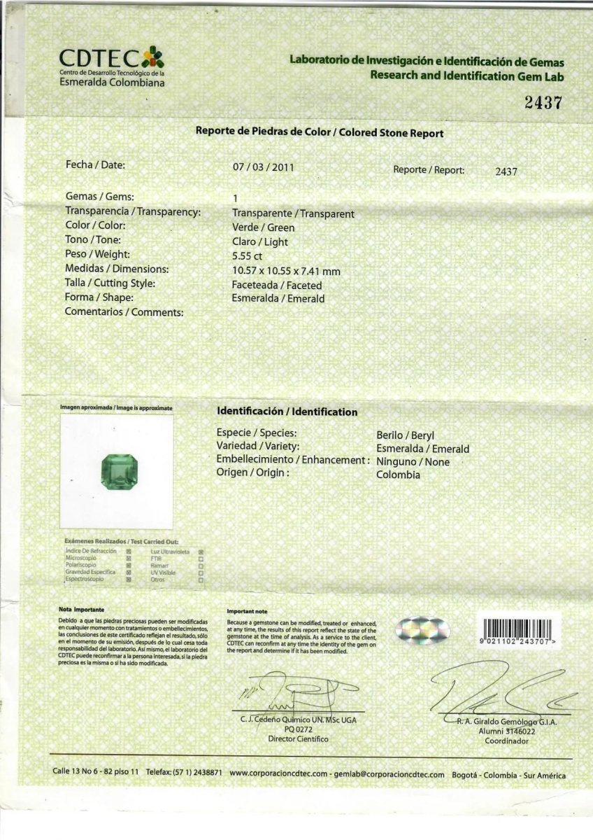 Certified 5.55 Carat Colombian Natural Emerald Heart Diamond Ring - Castafiore