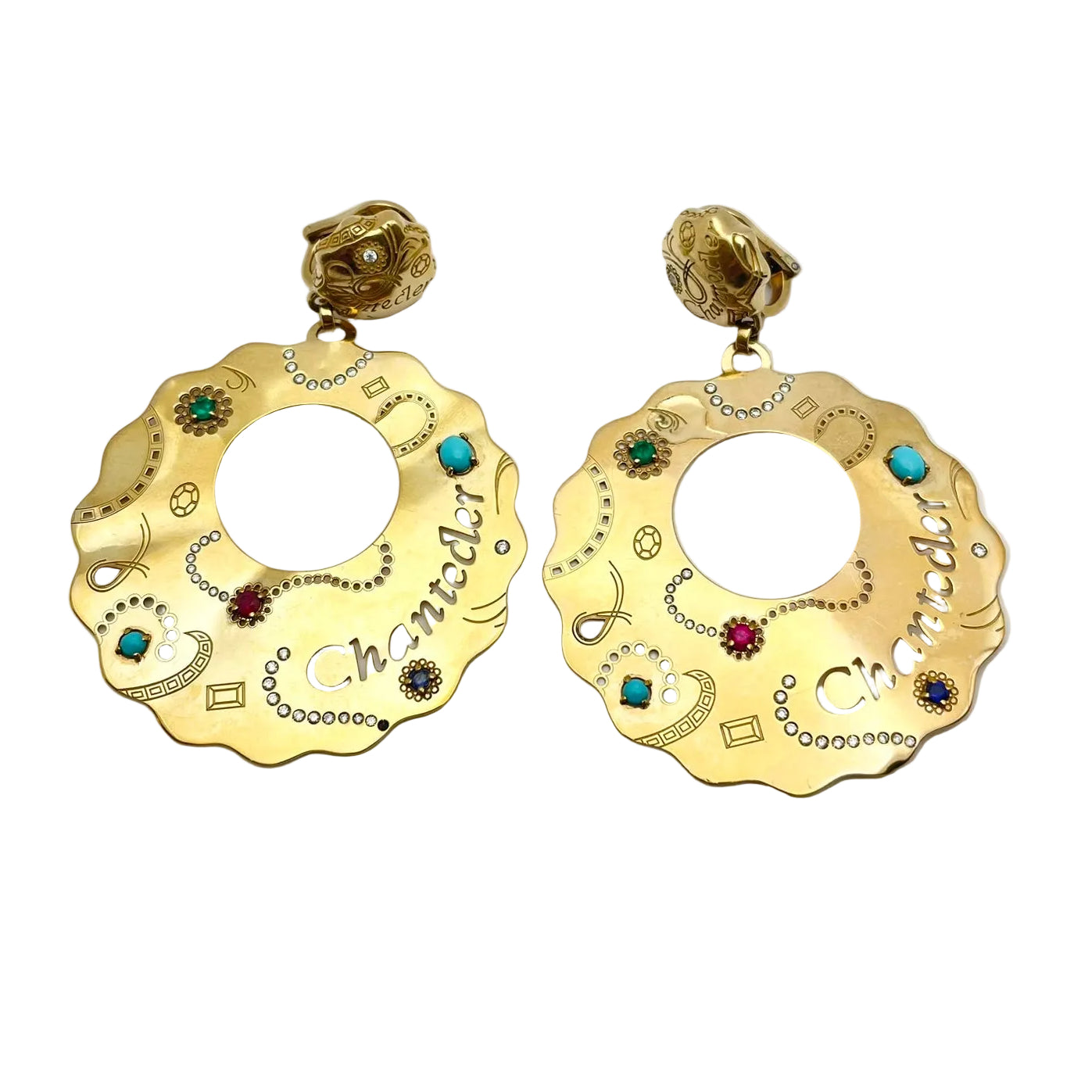 Boucles d'oreilles Pendantes CHANTECLER en or jaune