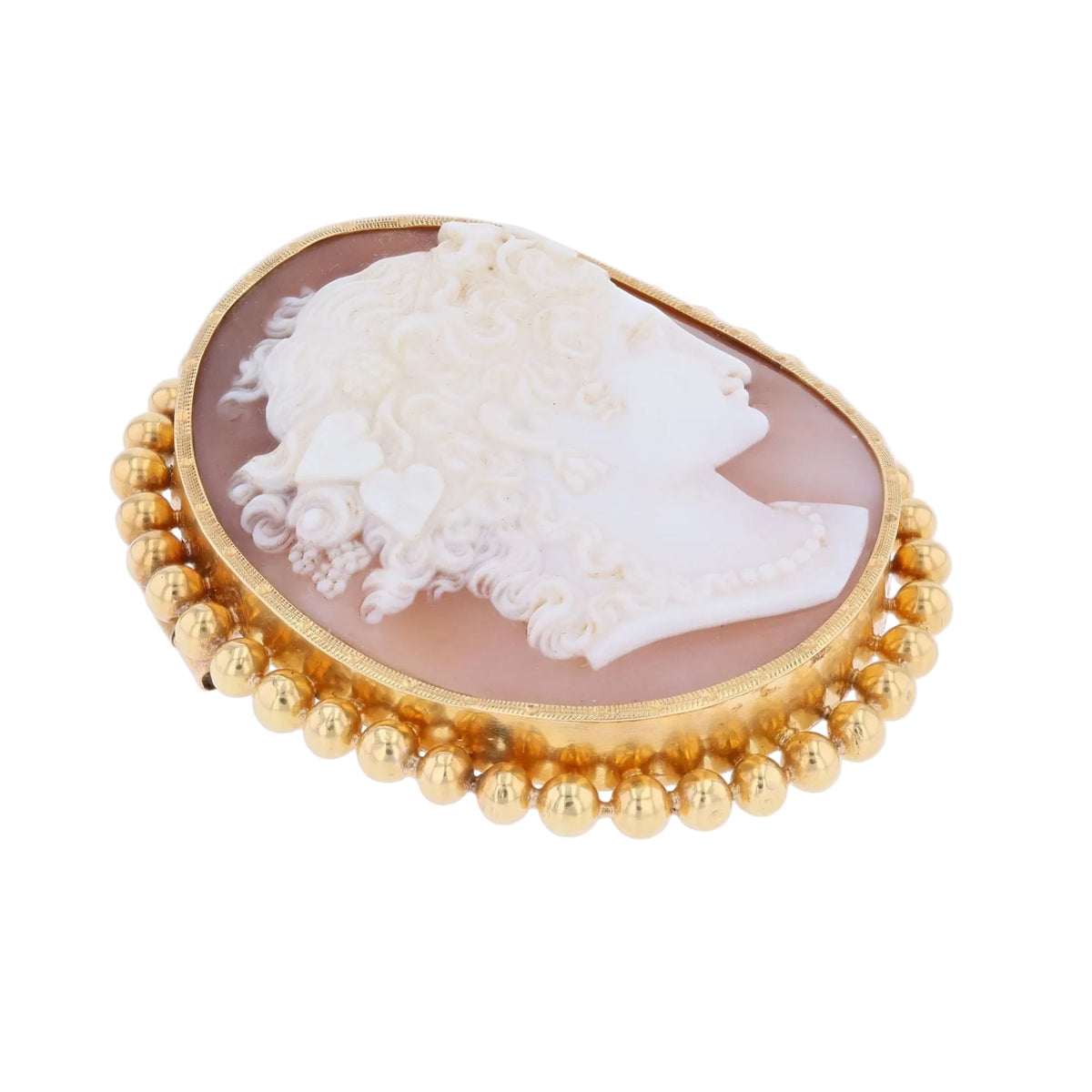Broche Épingle en or jaune et agate