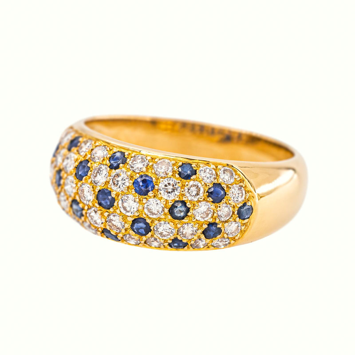 Bague Jonc Or jaune Saphir