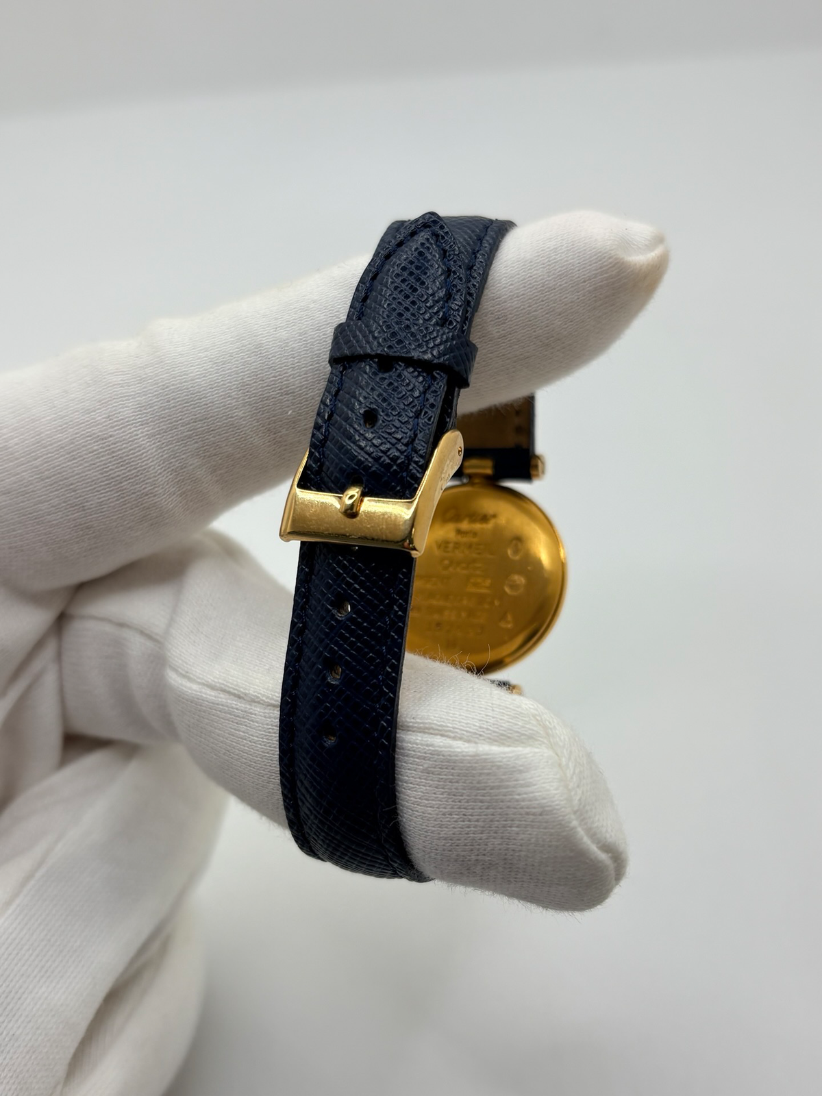 Montre CARTIER "Must Vendôme" PM en vermeil et cuir