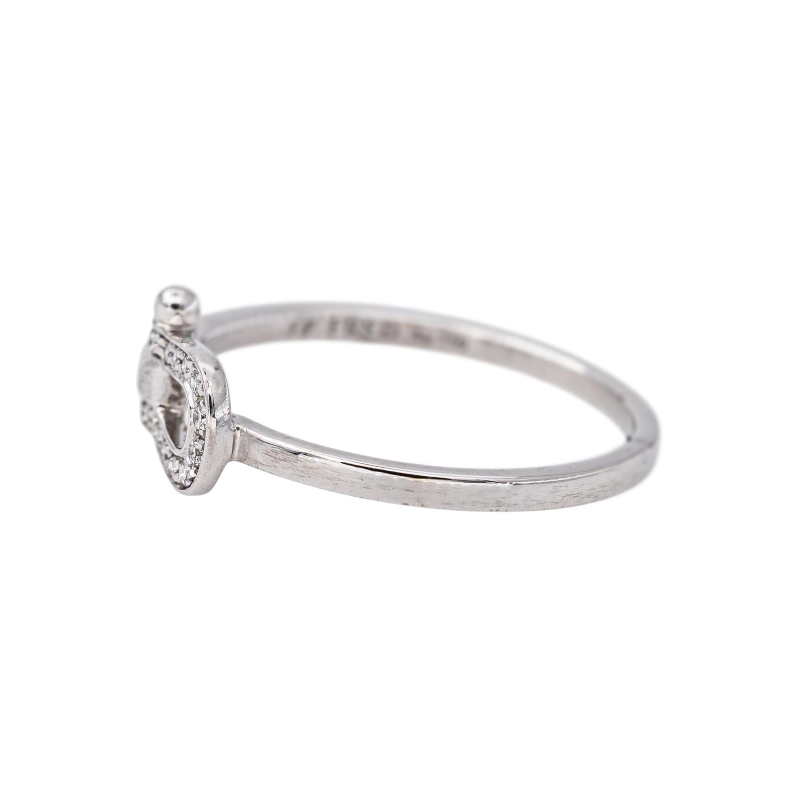 Fred Bague Force 10 Or blanc Diamant