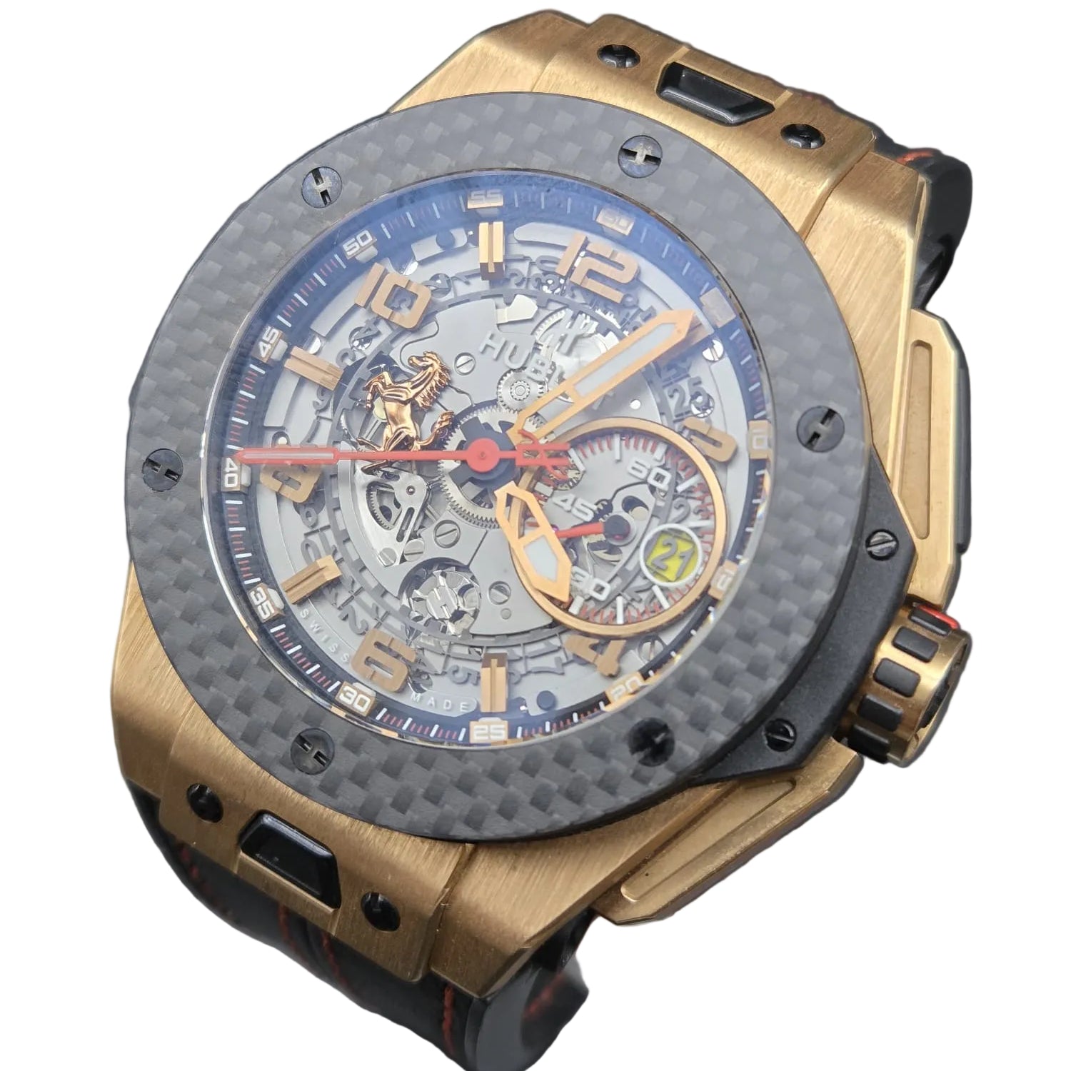 Montre HUBLOT "Big Bang Ferrari" en or rose et carbone