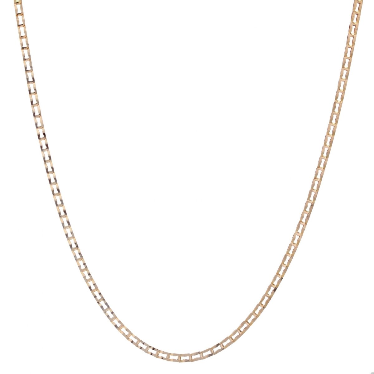 Chaine ANCIENNE Maille ajourée en or rose - Castafiore