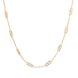 Chaine ancienne or jaune filigranes