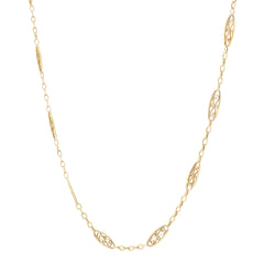 Chaine ancienne or jaune filigranes