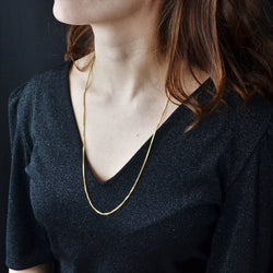 Chaine maille cube en or jaune - Castafiore