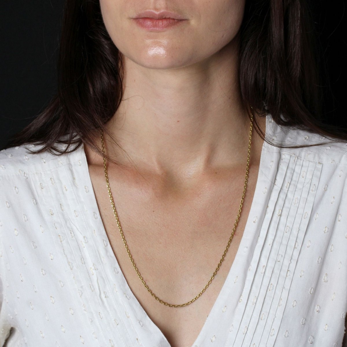 Chaine maille forçat en or jaune - Castafiore