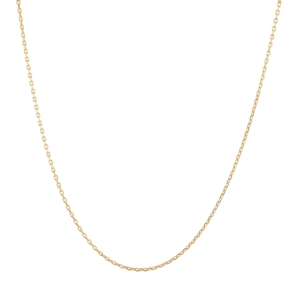 Chaine maille forçat limée or jaune - Castafiore