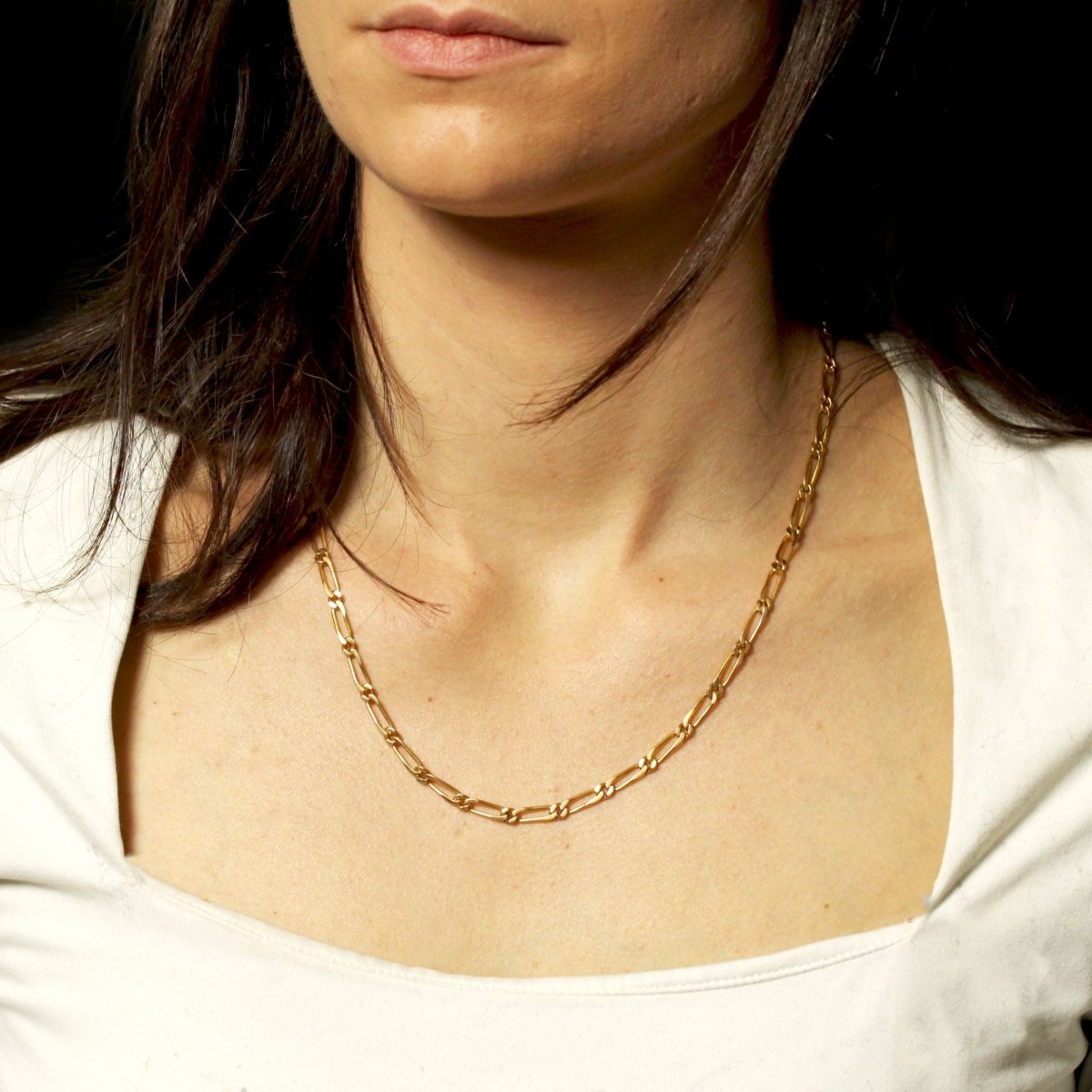 Chaine maille gourmette en or jaune - Castafiore