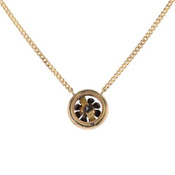 Chaine maille gourmette et son motif ancien perles fines et diamants