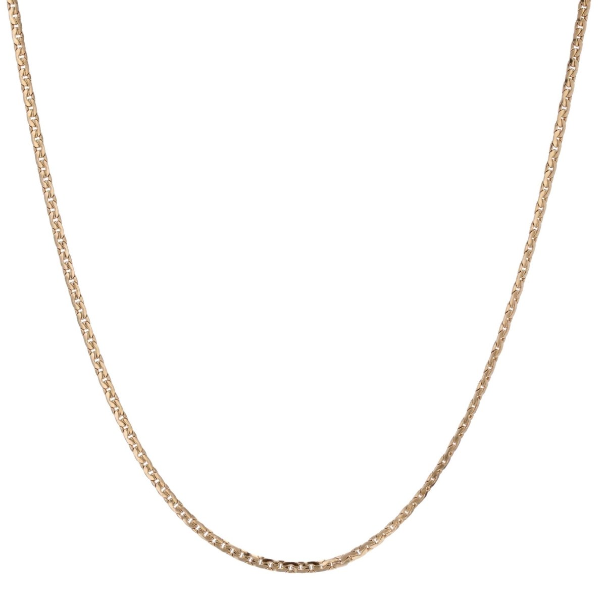 Chaine maille plate en or jaune - Castafiore