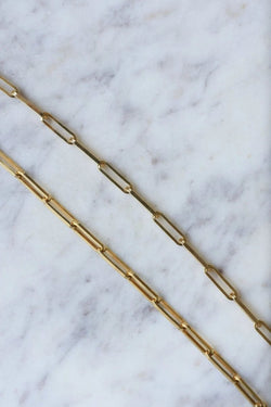 Chaîne maille rectangle or jaune - Castafiore