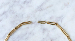 Chaîne maille rectangle or jaune - Castafiore