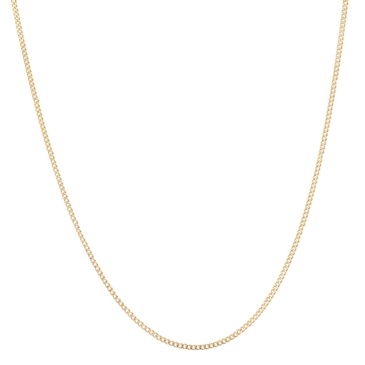 Chaine or jaune maille gourmette limée - Castafiore