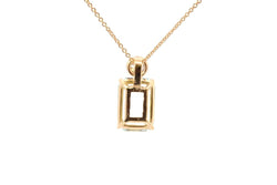 Chaine pendentif en or jaune, aigue - marine et diamants - Castafiore