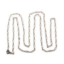 Chaine sautoir en argent niellé - Castafiore