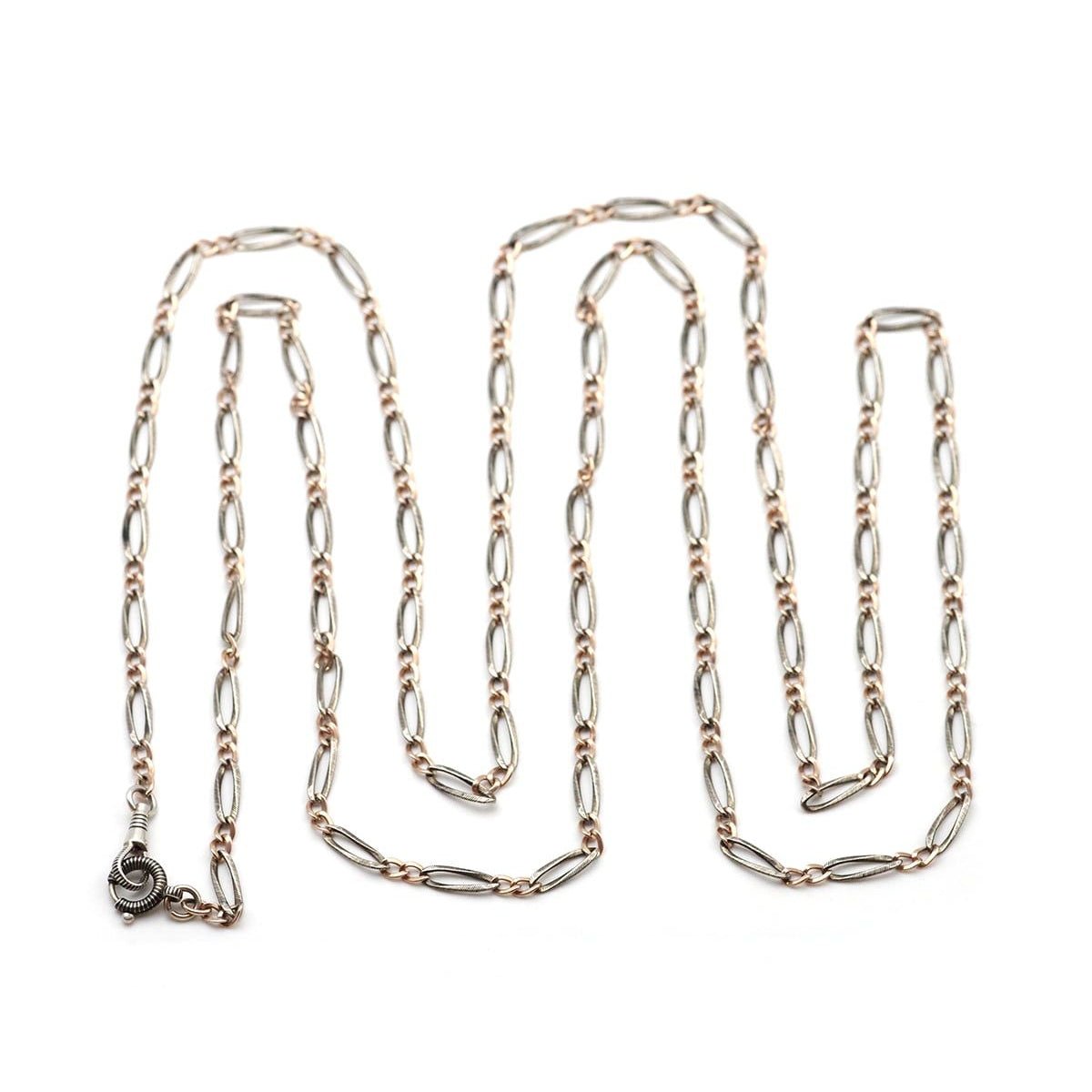 Chaine sautoir en argent niellé - Castafiore