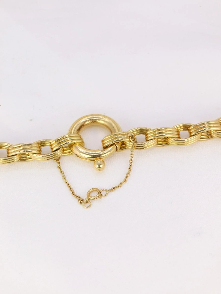 Chaîne vintage maille ovale en or jaune - Castafiore