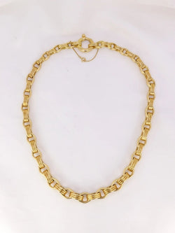 Chaîne vintage maille ovale en or jaune - Castafiore