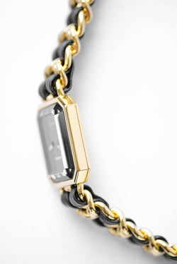 Chanel Première - Plaquée or & cuir - L - Castafiore