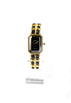 Chanel Première - Plaquée or & cuir - L - Castafiore