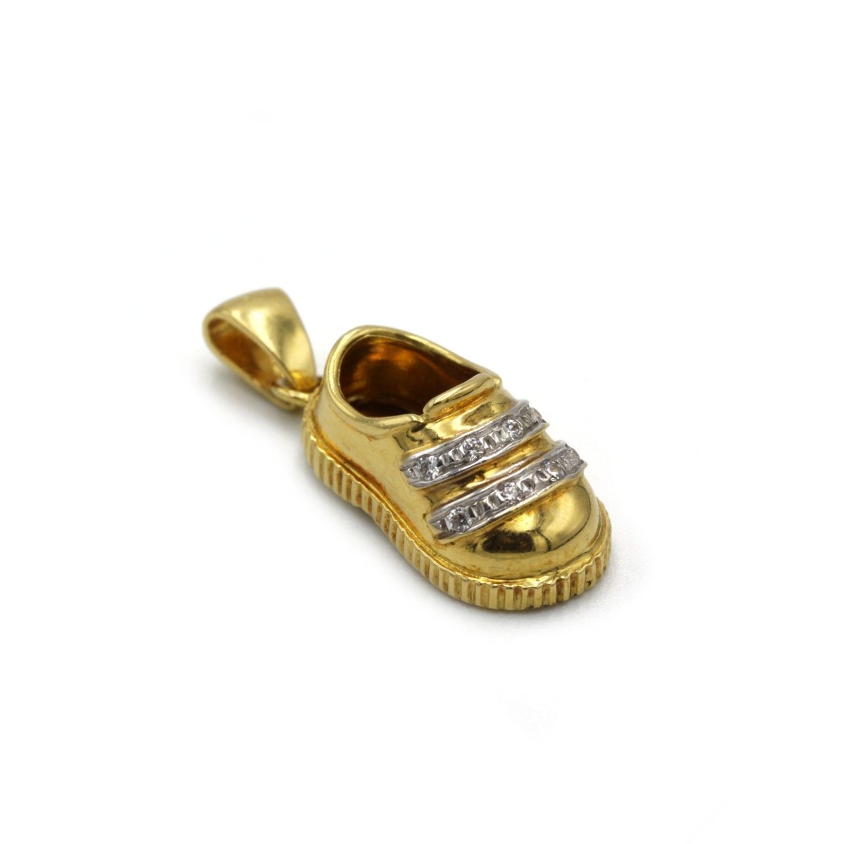 charm/pendentif or jaune 750 et diamants chaussure - Castafiore