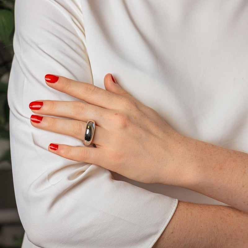 Chaumet Bague Jonc Or blanc - Castafiore
